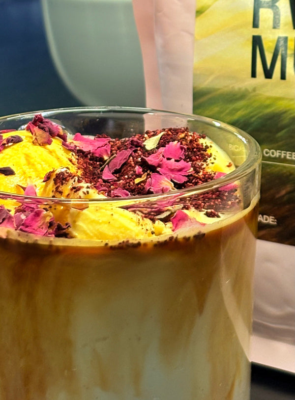 Blueberry Rose Espresso Float (Dukunde Ikawa)