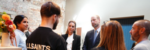 Alpana of Change Please speaking with Prince William and Princess Catherine during the Homewards visit