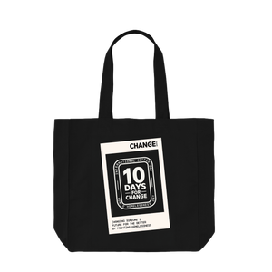 10 Days for Change - Black Tote Bag
