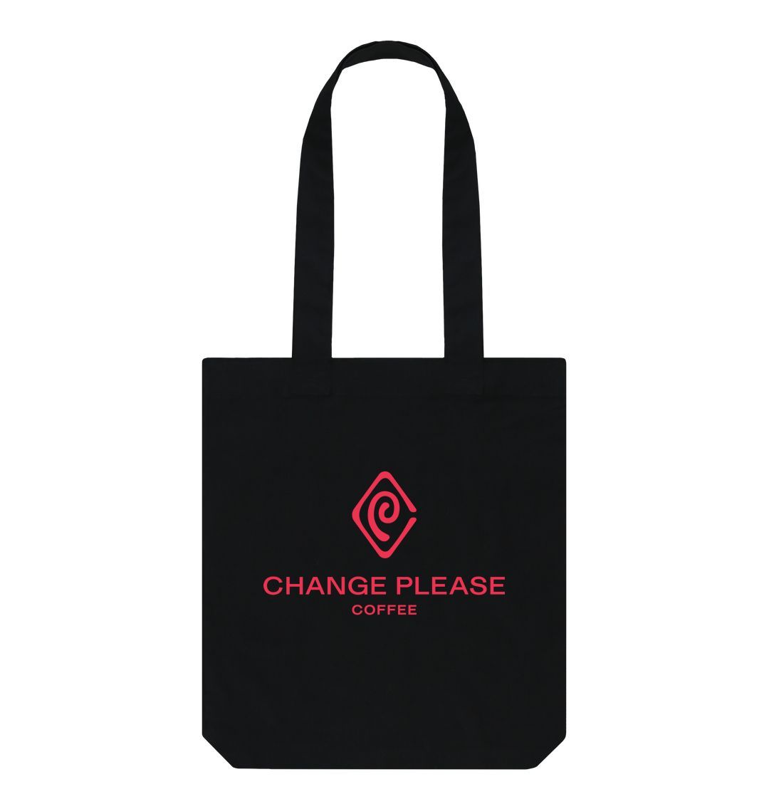 Change Please Organic Cotton Tote Bag - Black