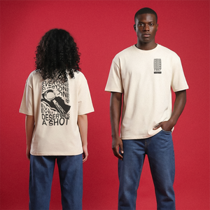 Everyone Deserves a Shot - Oversized Oat T-Shirt