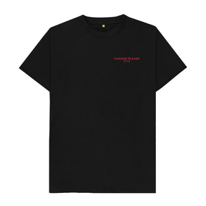 Black Change Please Word Mark Black T-shirt