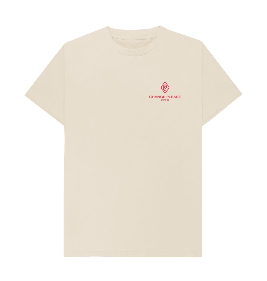 Change Please Organic Cotton T-Shirt - Logo - Cream