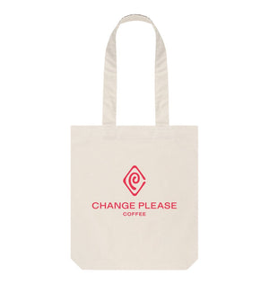 Open image in slideshow, Natural Change Please Logo Cream Tote bag
