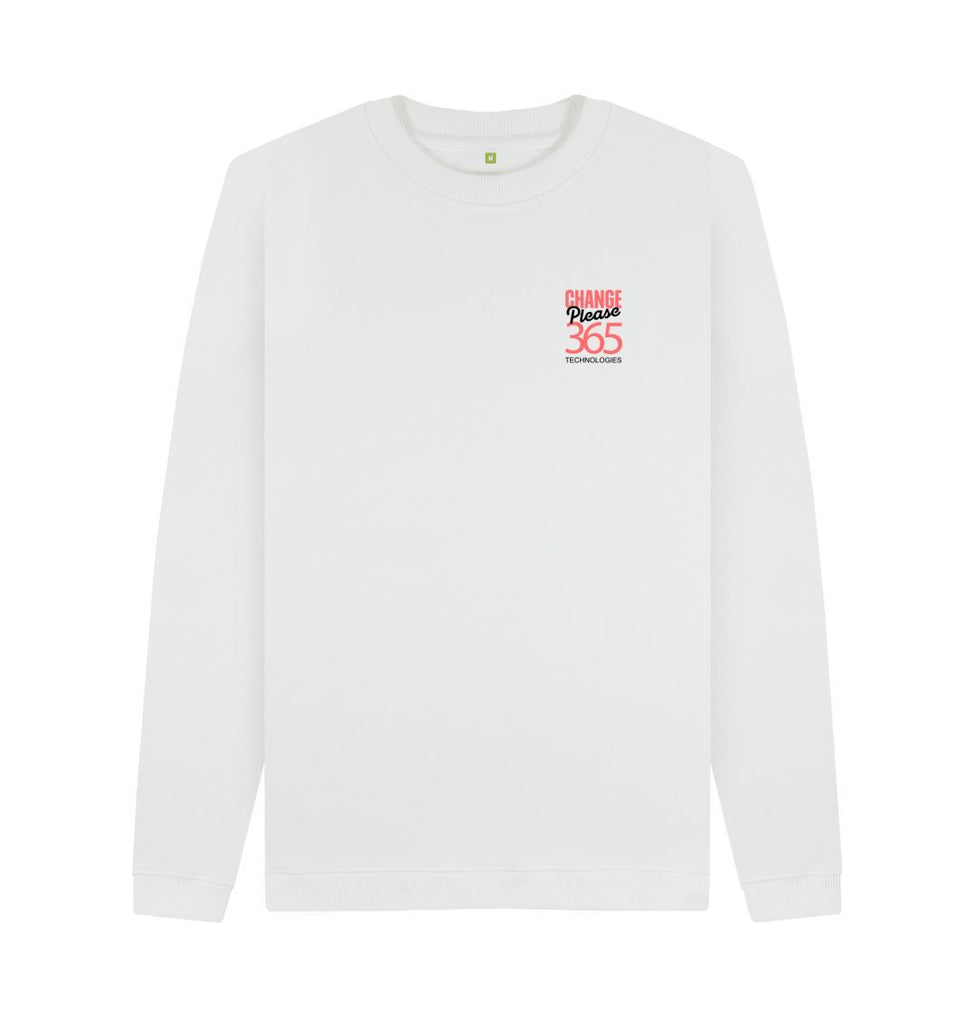 White Change Please 365 Jumper Front Chest